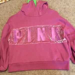 PINK cropped hoodie!